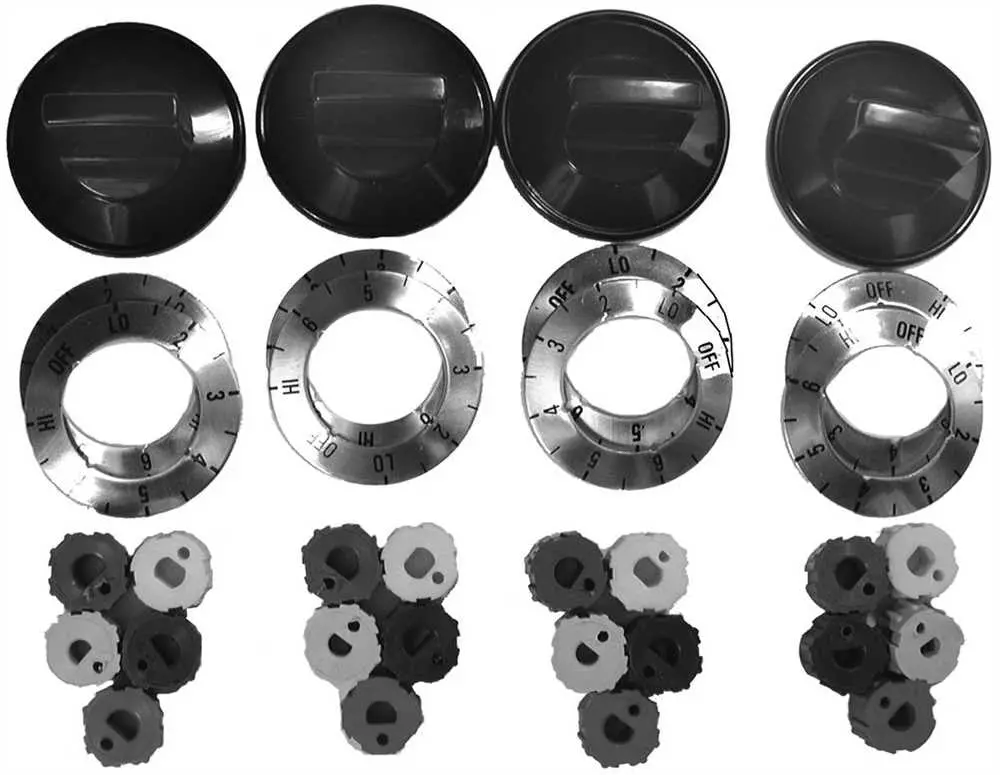 Universal Electric Surface Burner Knob Set Black 1