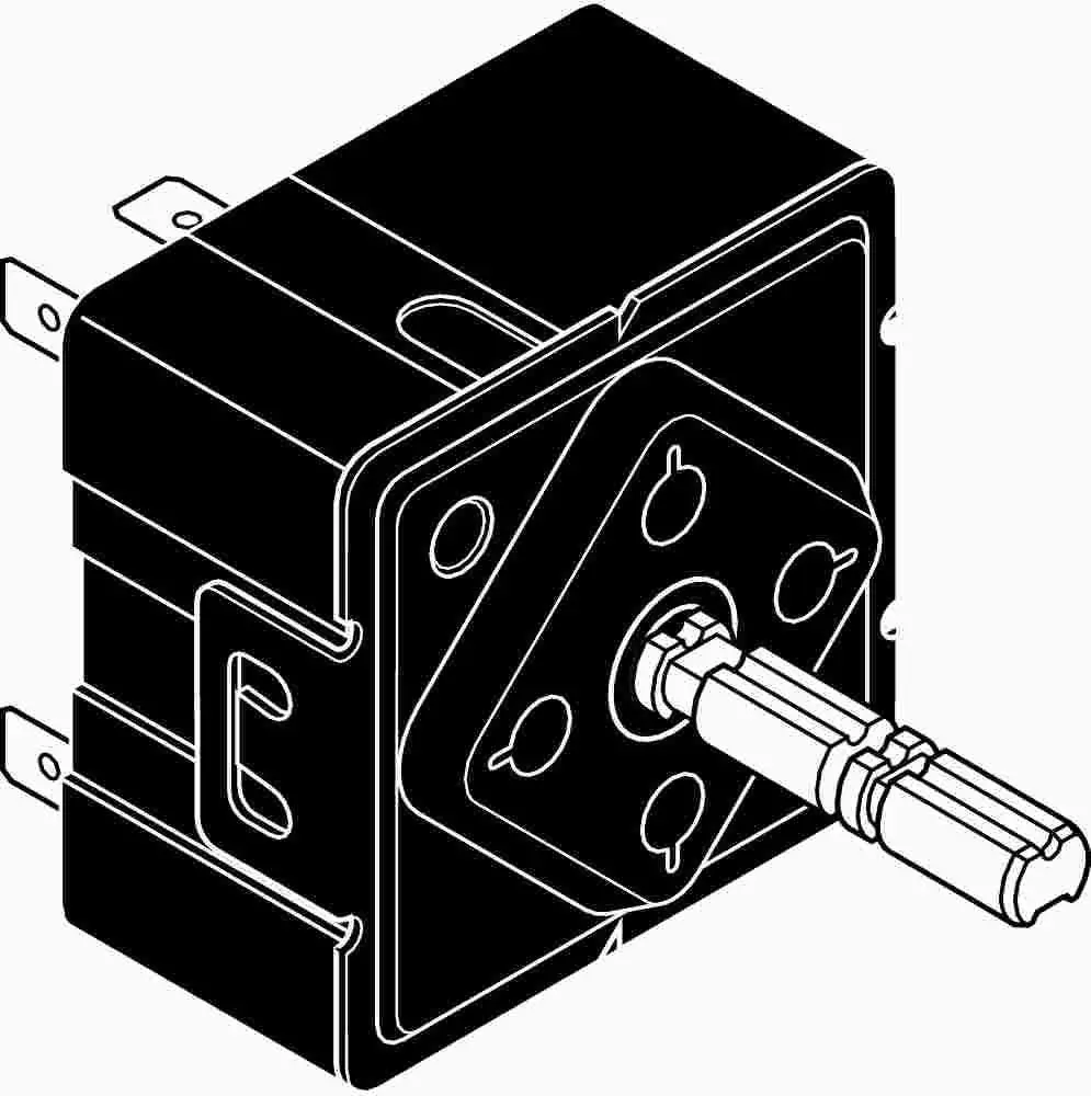 Robertshaw&Reg; Electric Range Infinite Switch For Whirlpool&Reg;, Reverse Rotation 1