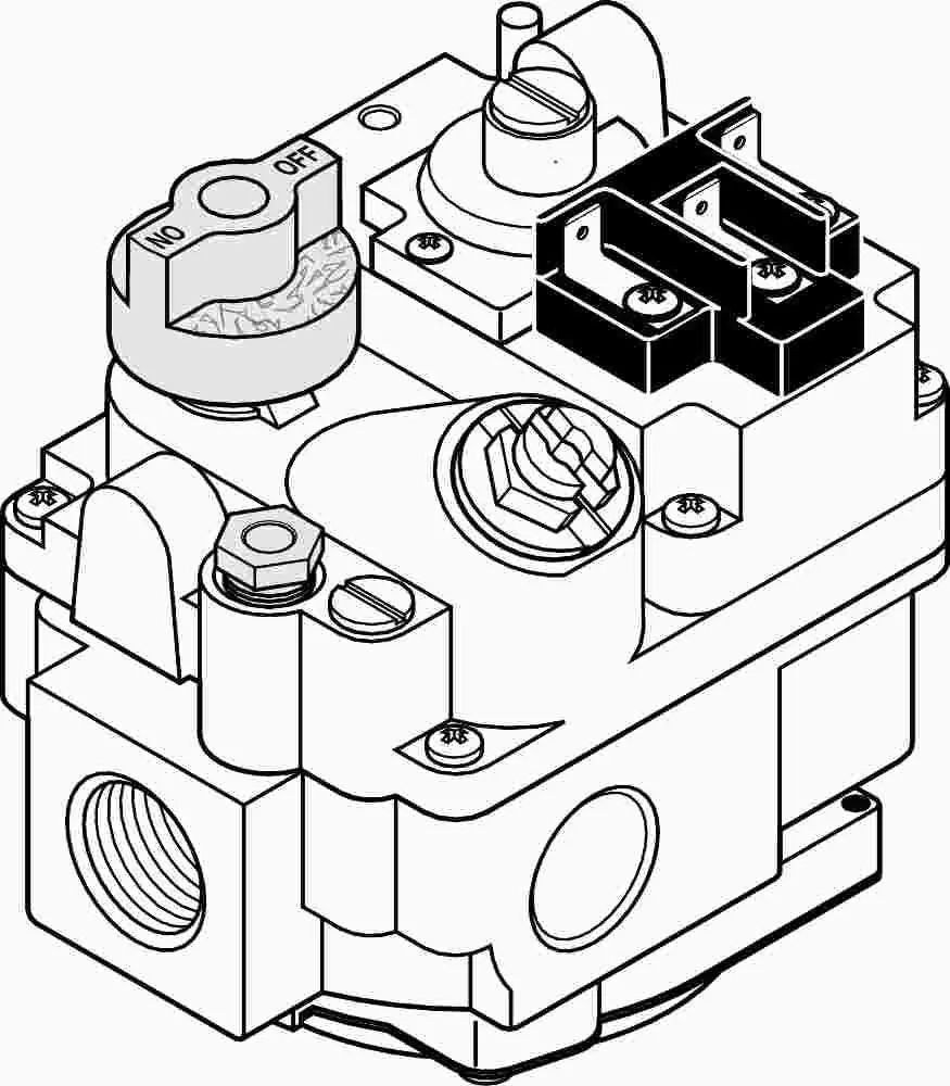 Robertshaw&Reg; Uni-Kit&Reg; Combination Gas Valve, 24 Volts, 1-2-Inch Inlet, 3-4-Inch Outlet 1