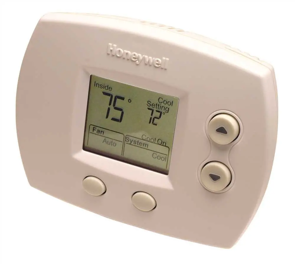 Honeywell Non-Programmable Thermostat, Up To 1 Heat-1 Cool 1