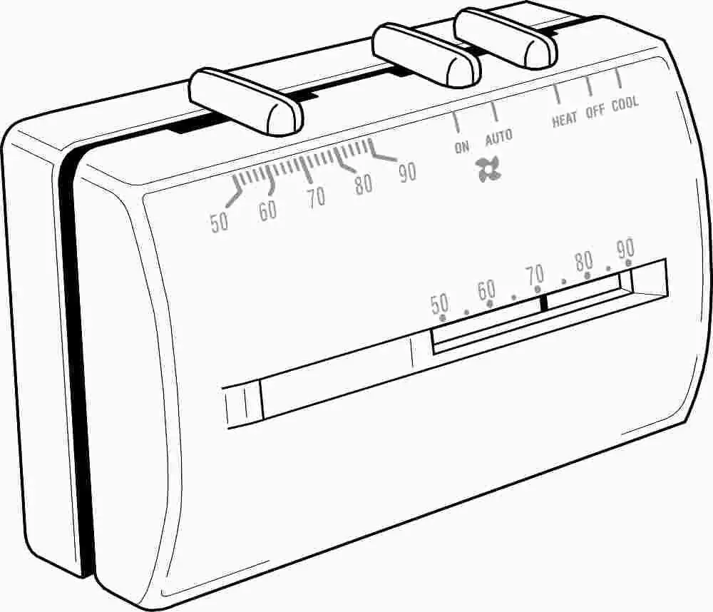 Robertshaw&Reg; Deluxe Mechanical Thermostat, 24 Volts, 1 Heat-1 Cool 1