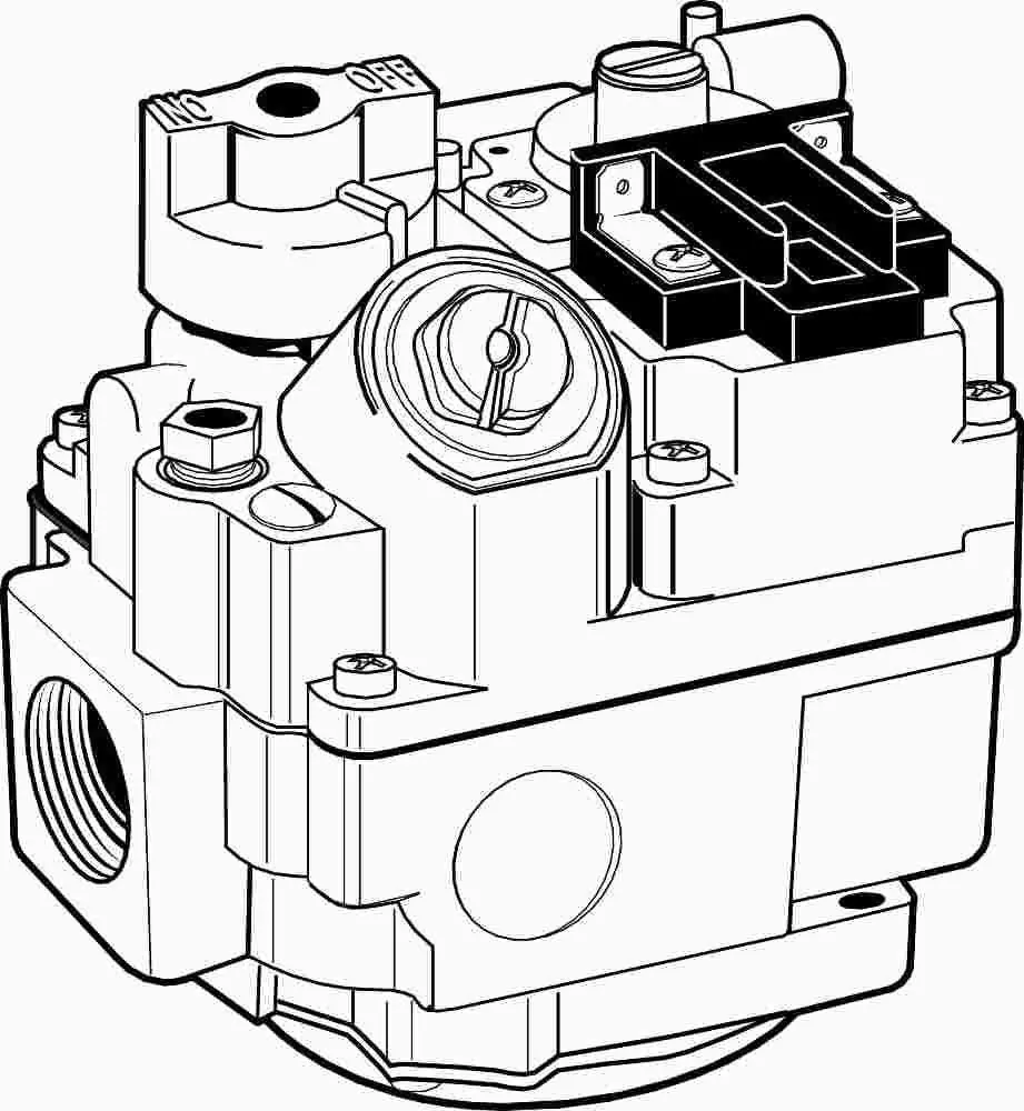 Robertshaw&Reg; Uni-Kit&Reg; Combination Gas Valve, 24 Volts, 3-4-Inch Inlet, 3-4-Inch Outlet 1