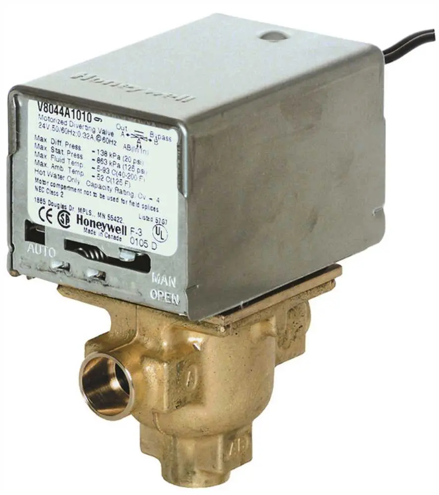 Honeywell Zone Valve 3-4" Sweat, 3-Way, 24 Volt 1