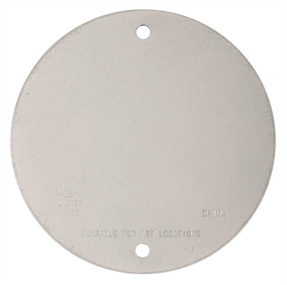 Weatherproof Round Blank Cover 4 In. White 1