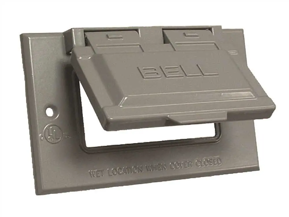 Hubbell Weatherproof Cover Single Gang Gfci Gray 1