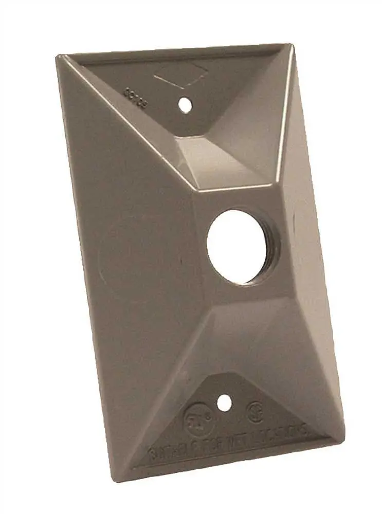 Hubbell Weatherproof Cover Single Gang One 1-2 In. Outlet Gray 1