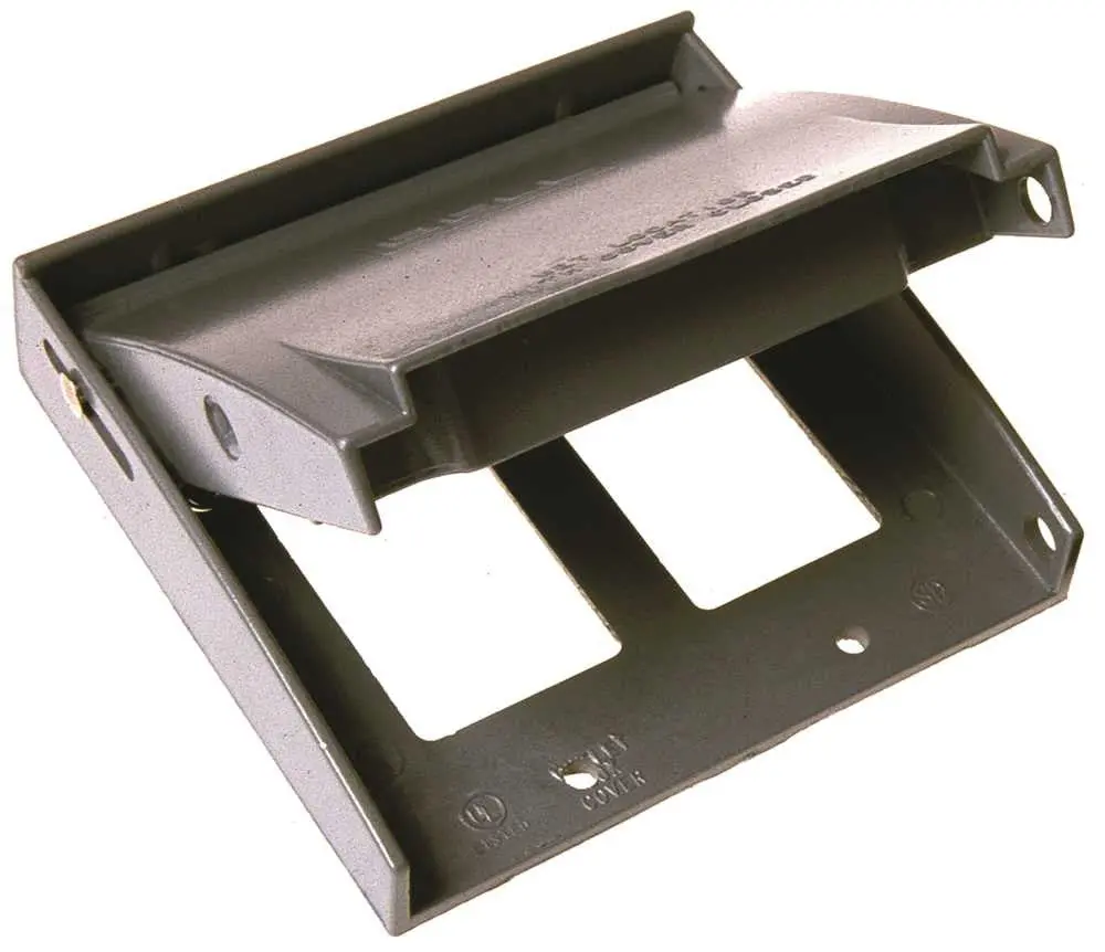 Hubbell Weatherproof Cover 2 Gfci Double Gang Rayntite Gray 1