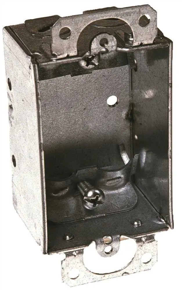 Hubbell Switch Box Single Gang Nmsc Clamps Old Work 1-1-2 In. Deep 1