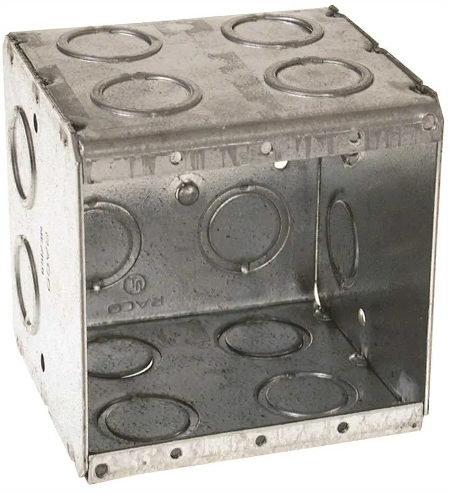 Hubbell Mason Box Double Gang 4 Concentric Knockouts 3-1-2" Deep 1