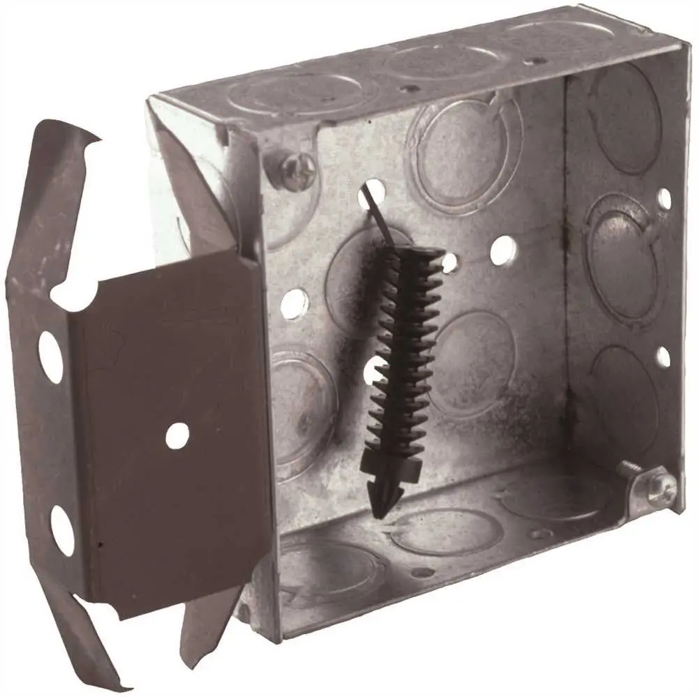 Hubbell Square Box 4 In. Box Loc Bracket Tko Knockouts 1-1-2 In. Deep 1