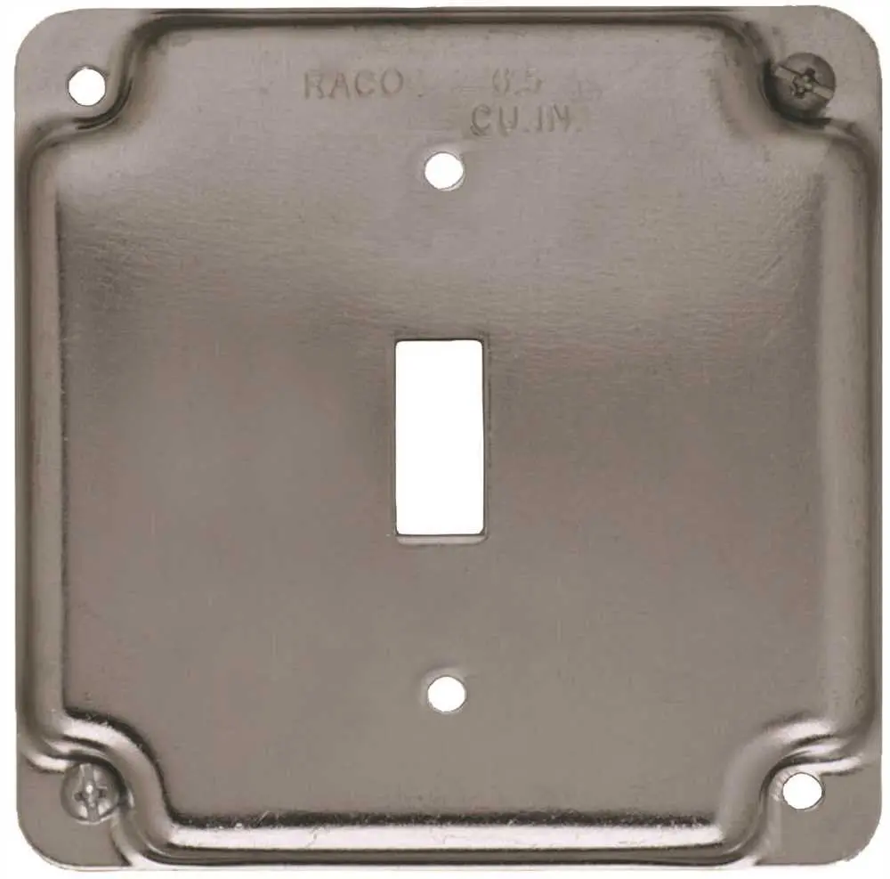Hubbell Square Cover 4 In. Exposed Work 1 Toggle Switch 1