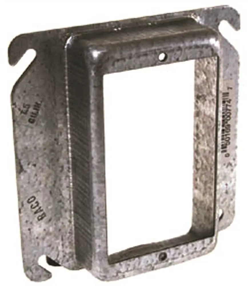 Mud Ring 4 In. Sq Raised 1 In. One Device 1