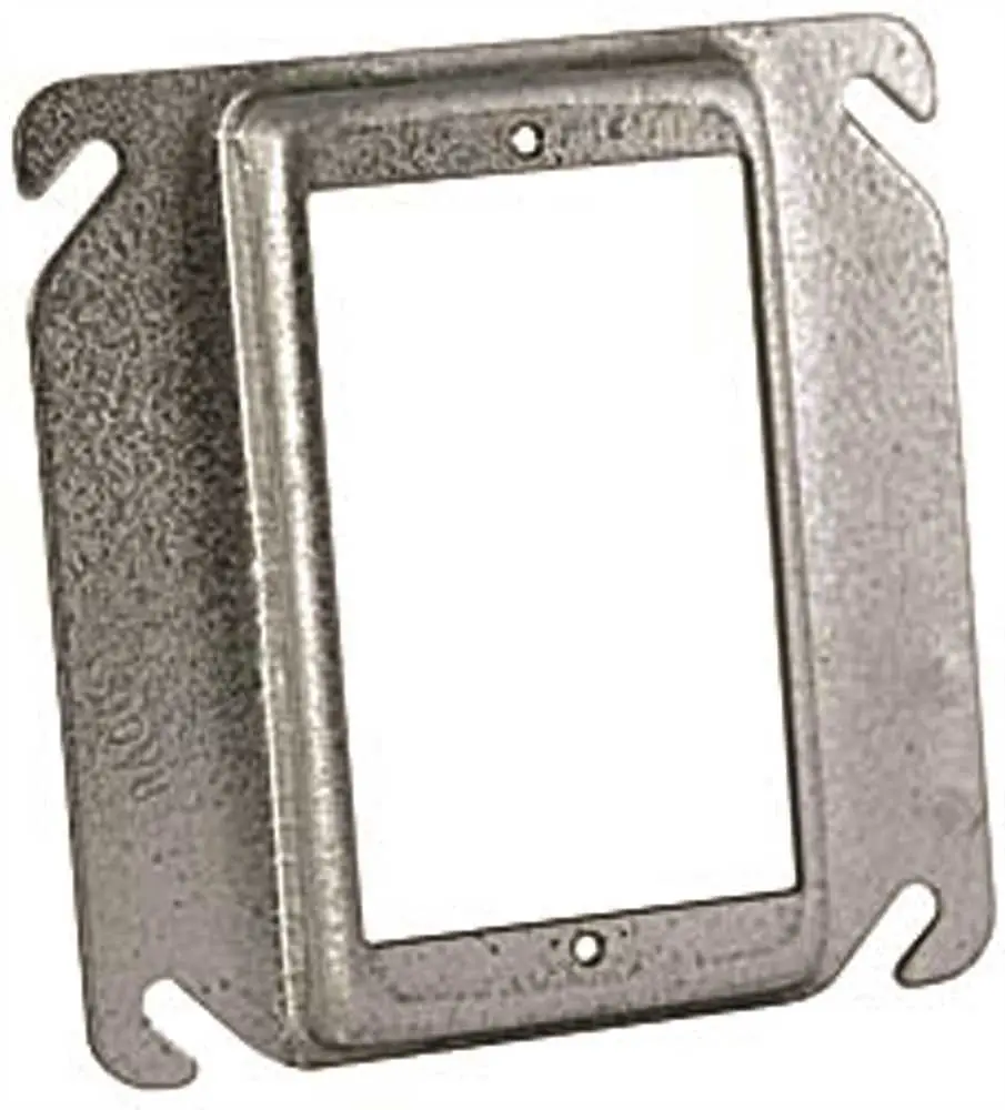 Mud Ring 4 In. Sq Raised 1-2 In. Two Device Tile 1