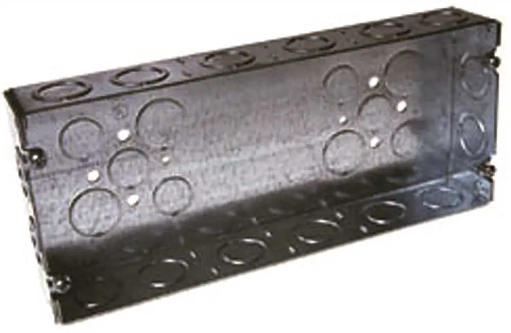 Hubbell Gang Box 4 Device 4 Concentric Knockouts 1-5-8" Deep 1