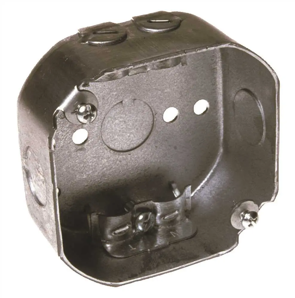 Hubbell Octagon Box 4 Nmsc Clamps 1-1-2 In. Deep 1