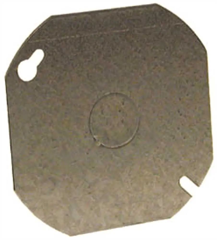 Hubbell Octagon Cover 4 In. Flat Blank 1-2 In. Center Knockout 1