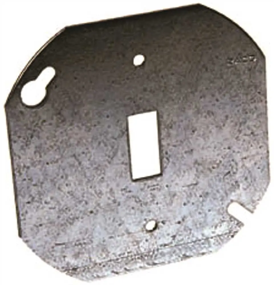 Hubbell Octagon Cover 4 In. Flat Single Toggle 1