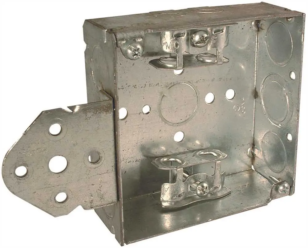 Hubbell 4 In. Square Box B Bracket Mc And Or Bx Cable Clamps 1-1-2 In. Deep 1