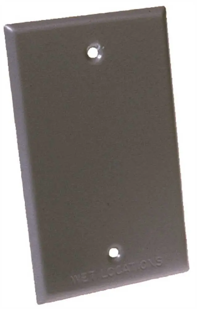 Hubbell Single Gang Blank Weatherproof Cover Gray 1