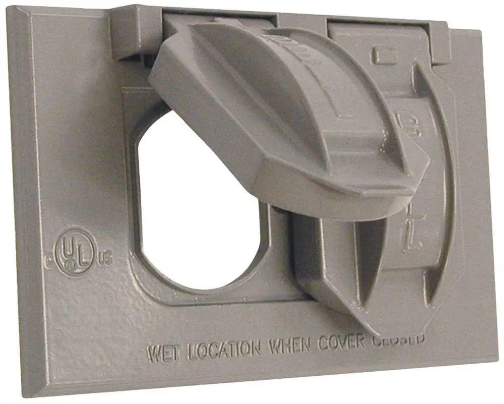 Hubbell Weatherproof Cover Single Gang Duplex Horizontal 1