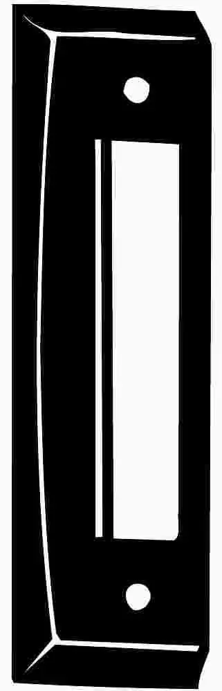 Preferred Industries&Trade; Push Button Door Bell, 3-4 X 2-3-4 In., Black With Ivory Button 1