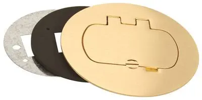 Single Door Round Duplex And Gfci Floor Box Cover 1