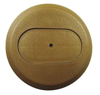 Duplex Receptacle, Flush Mount, Non-Metallic, Caramel, Round Cover 1