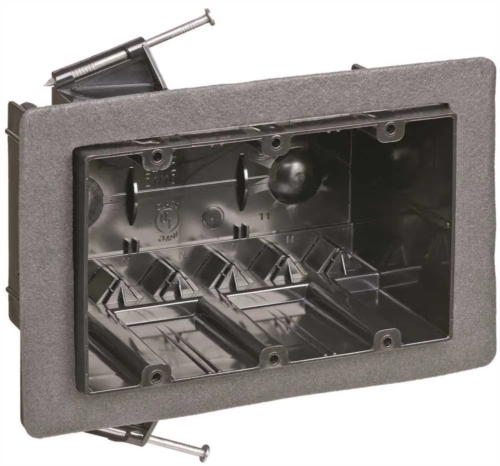 Thermoplastic Three Gang Box Nail On Vapor Tight 1