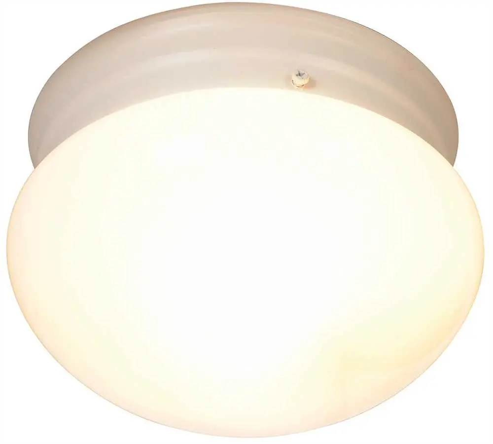 Royal Cove Decorative Vanity Fixture, 7-1-2", White, Uses 1 60-Watt Incandescent Medium Base Bulb 1