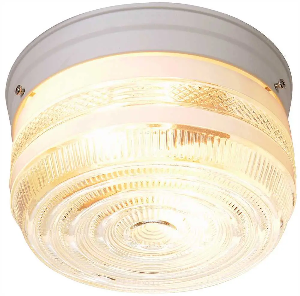 Royal Cove Flush Mount Ceiling Light, 8", White 1