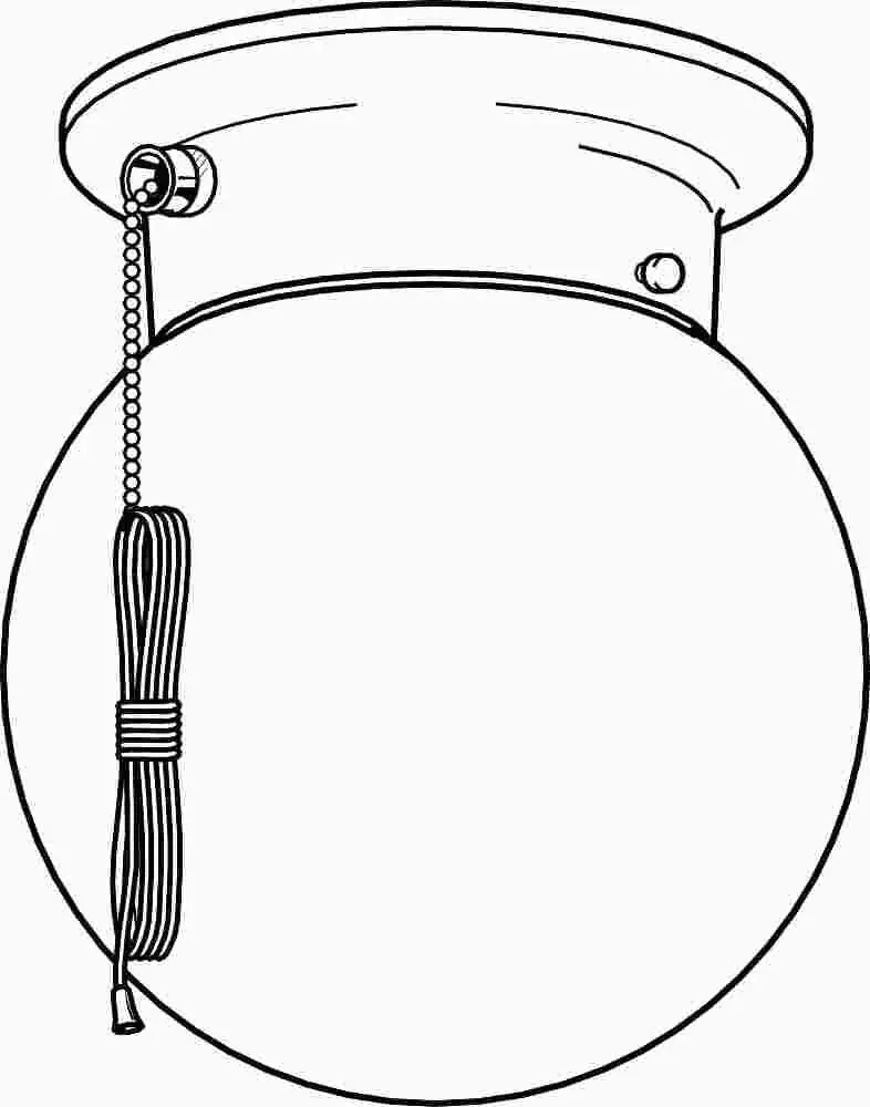 Royal Cove Globe Ceiling Fixture With Pull Chain, 6", White, Uses 1 60-Watt Incandescent Medium Base Bulb 1