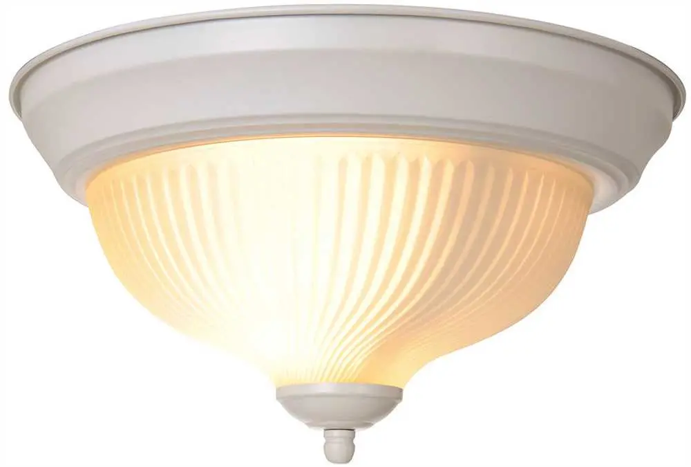 Decorative Surface Mount Ceiling Fixture, Maximum One 75 Watt Incandescent Medium Base Bulb, 11-3-16", White 1