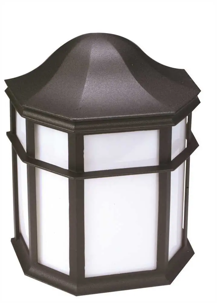 Quad Black Cast Aluminum Wall Mount Fixture, 7-3-4 X 9-1-2", Uses 2 26-Watt G24q-1 Base Bulb (Not Included) 1
