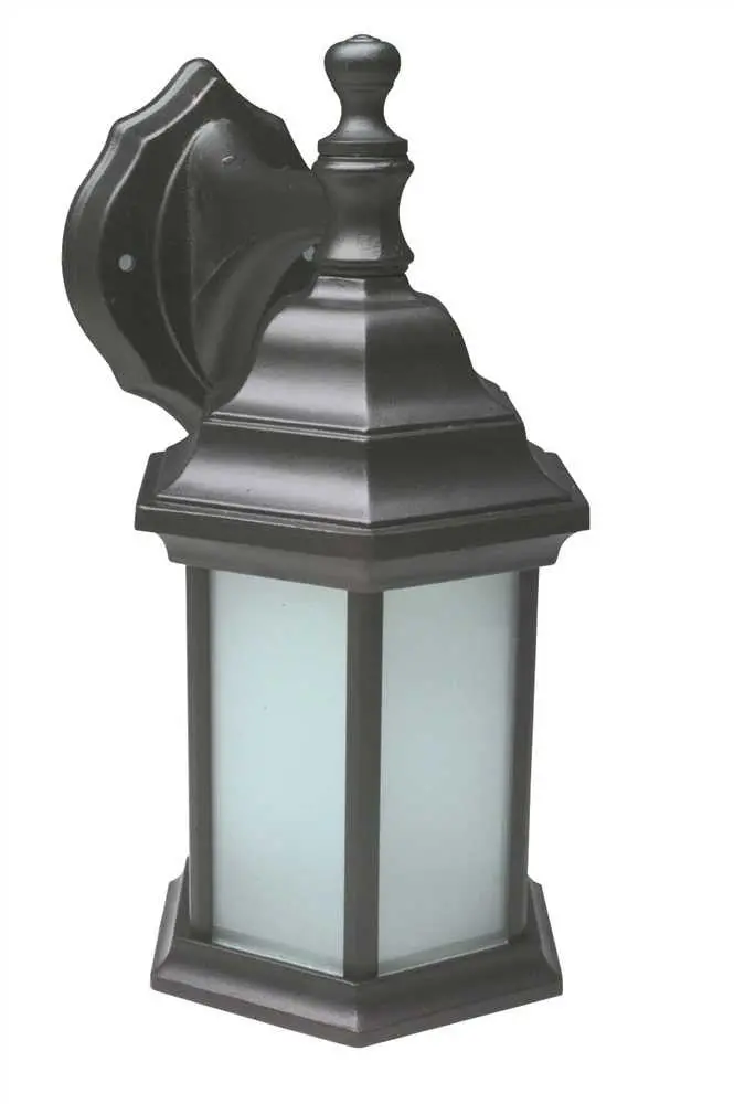 Quad Black Cast Aluminum Wall Mount Fixture, 6-1-4 X 12-3-8", Uses 1 13-Watt G24q-1 Base Bulb (Not Included) 1