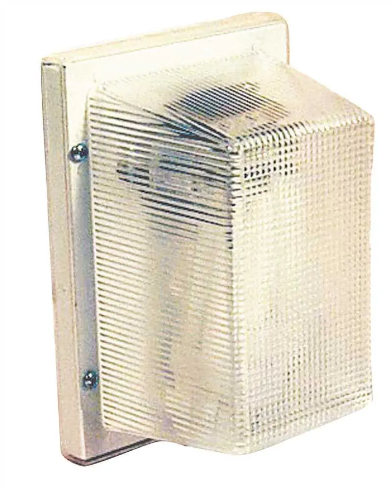 Outdoor Wall Pack, Clear, 5 X 7-1-2 X 4 In., Uses (1) 9-Watt Quad Fluorescent Lamp* 1