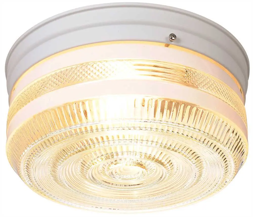 Royal Cove Flush Mount Ceiling Light, 10", White 1