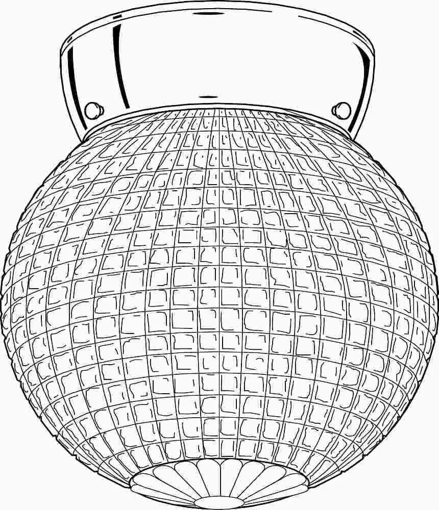 Royal Cove Diamond Cut Glass Ceiling Fixture, 6", Polished Brass, Uses 1 60-Watt Incandescent Medium Base Bulb 1