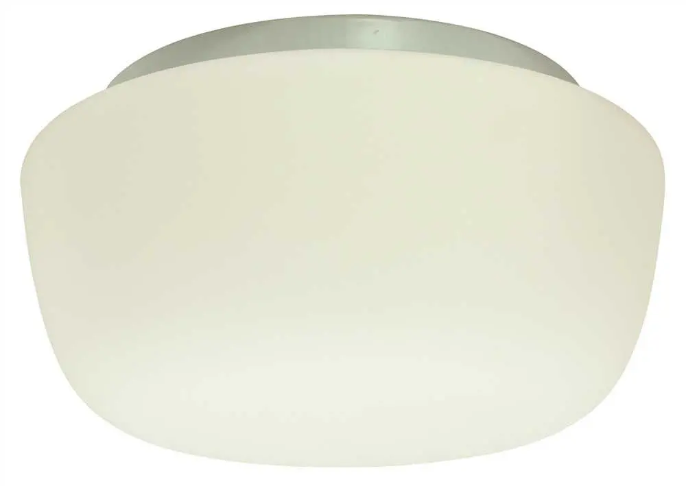 Triplex Opal Glass Ceiling Fixture, Maximum Two 60 Watt Incandescent Medium Base Bulbs, 11-1-2 In., White 1