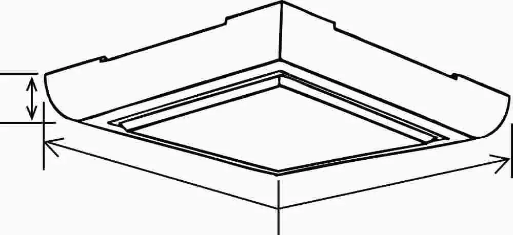 Ceiling Fixture With One 9 Watt Pl Type Compact Fluorescent Lamp, 9-1-2 In., White 1