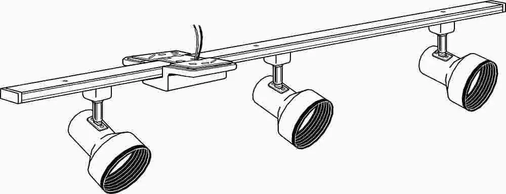 Head Track Light Kits With 3 Heads White 1