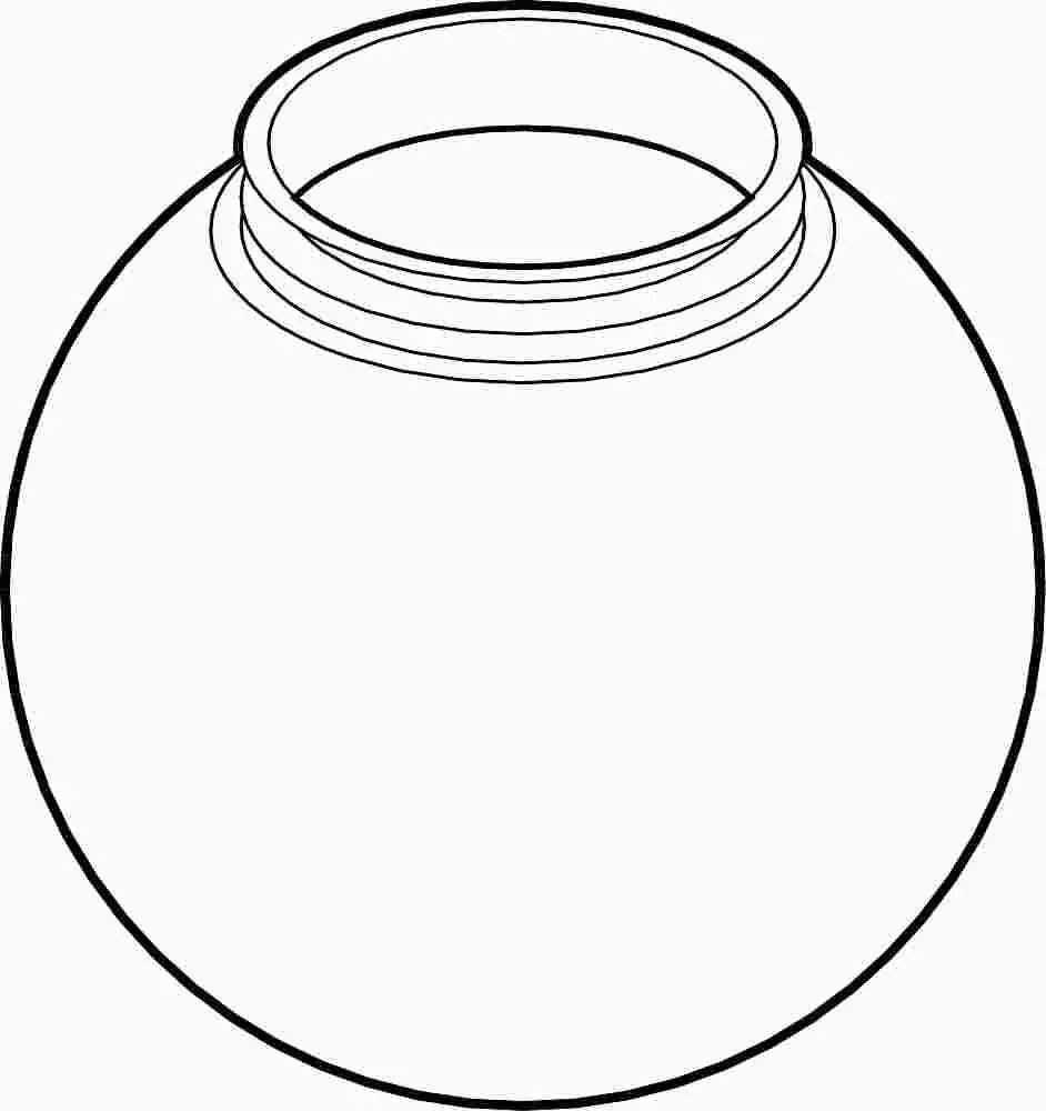Threaded Neck Replacement Acrylic Ball Globe With 3-1-4 In. Fitter, 6 In. Diameter 1