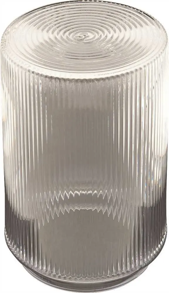 Ribbed Lip Fitter Cylinder 5-3-4", Clear Plastic 1