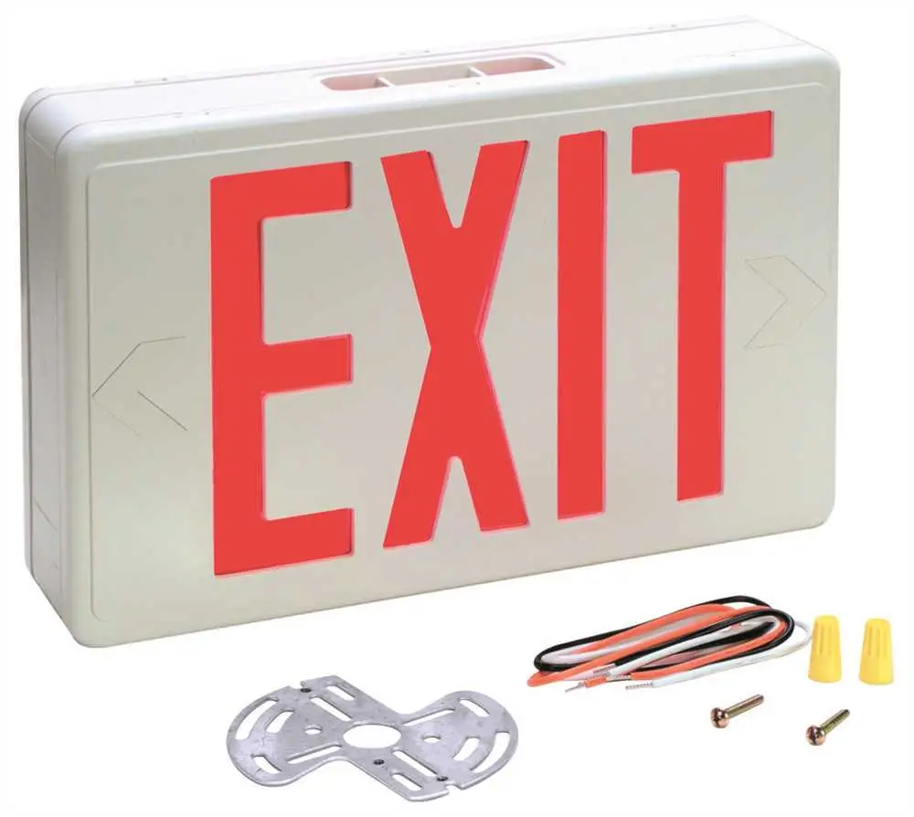 Monument Led Exit Sign Light Red, Ac Only 1