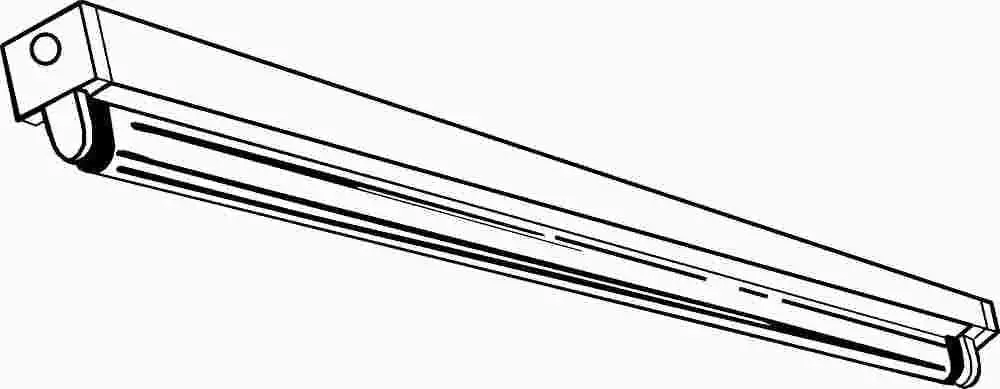 Fluorescent Single Strip Light 24 In. 1