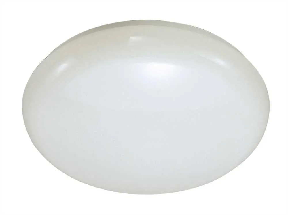 Ceiling Fixture With Float Style Lens, Uses One 22 Watt Circline Type Fluorescent Lamp, 11 In. Rapid Start, White 1