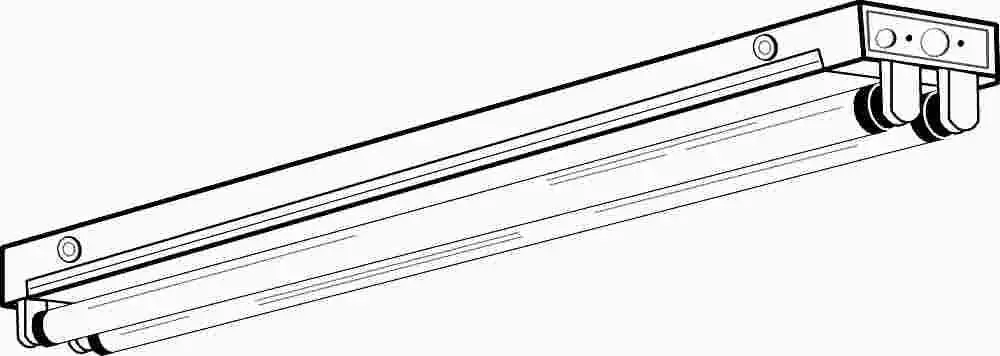 Double Fluorescent Strip Light 24 In. 1