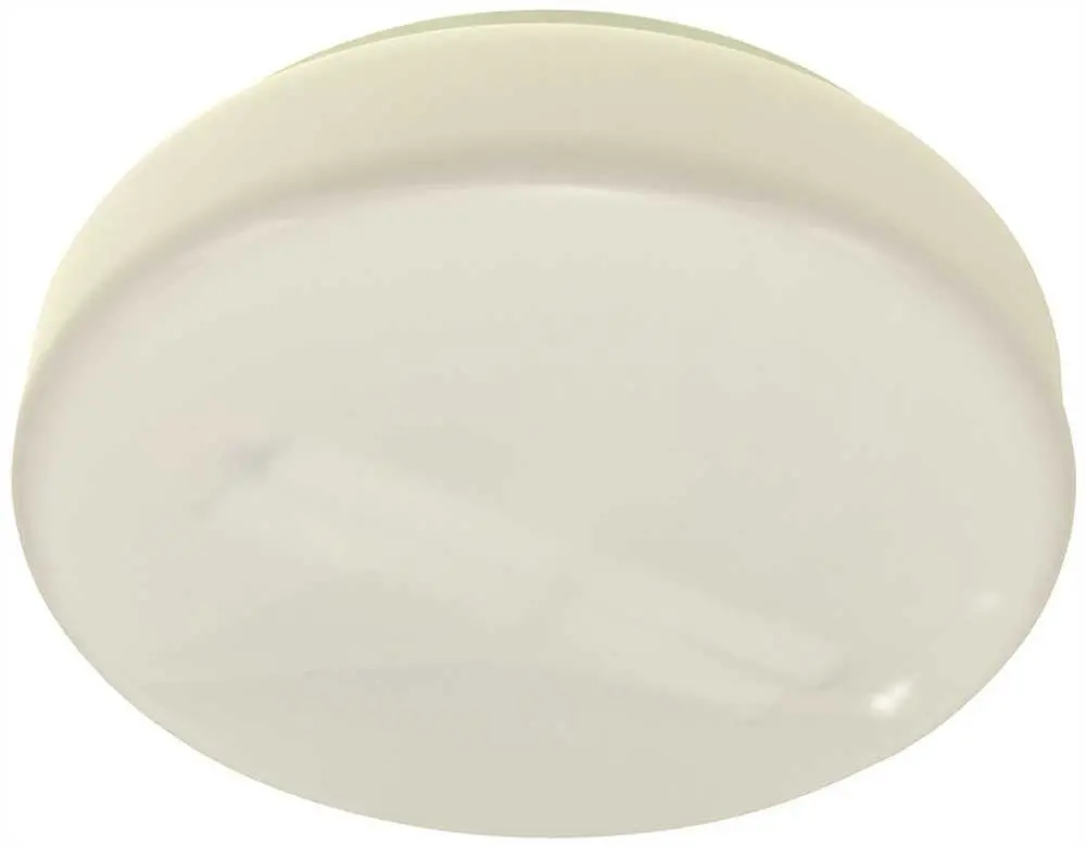 Drum Ceiling Fixture With Two 13 Watt Pl Type Fluorescent Lamp, 11 In. White With White Acrylic Lens 1