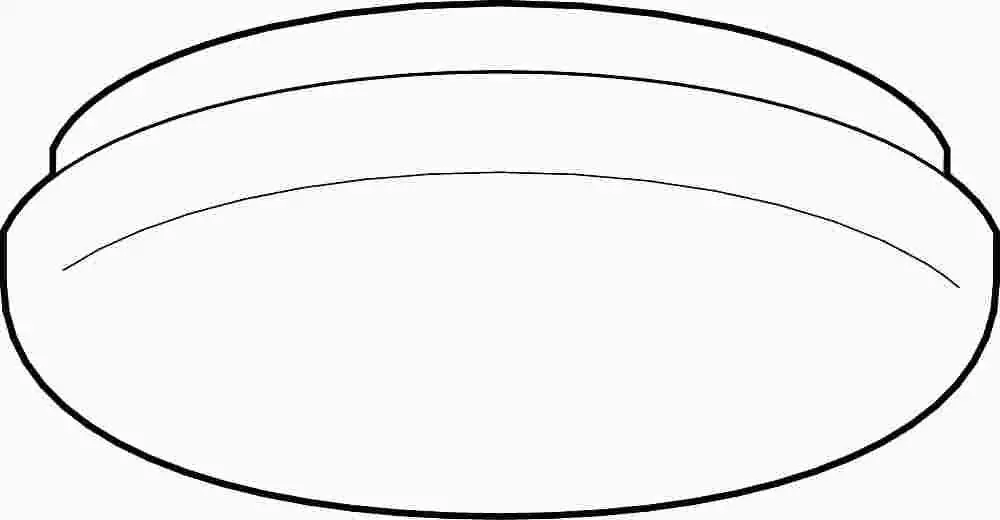 Drum Ceiling Fixture With Two 13 Watt Pl Type Fluorescent Lamps, 11 In., White With White Acrylic Lens 1