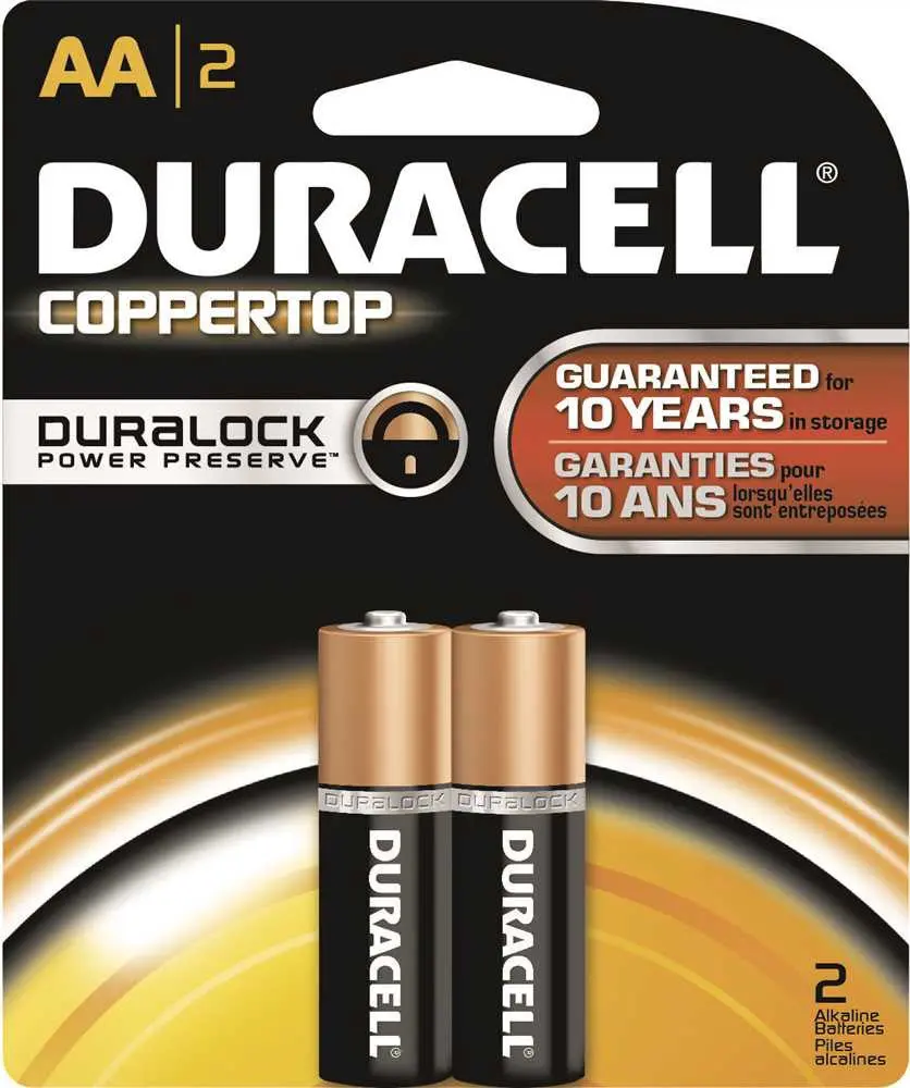 Duracell Coppertop Battery Aa Alkaline, 2 Pack 1
