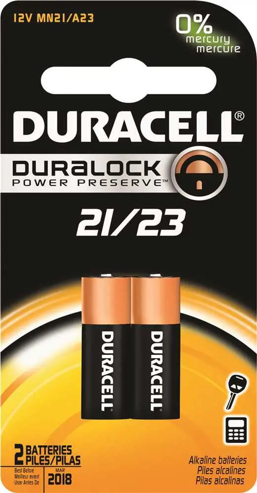 Duracell Battery A23 Alkaline, 2 Pack 1
